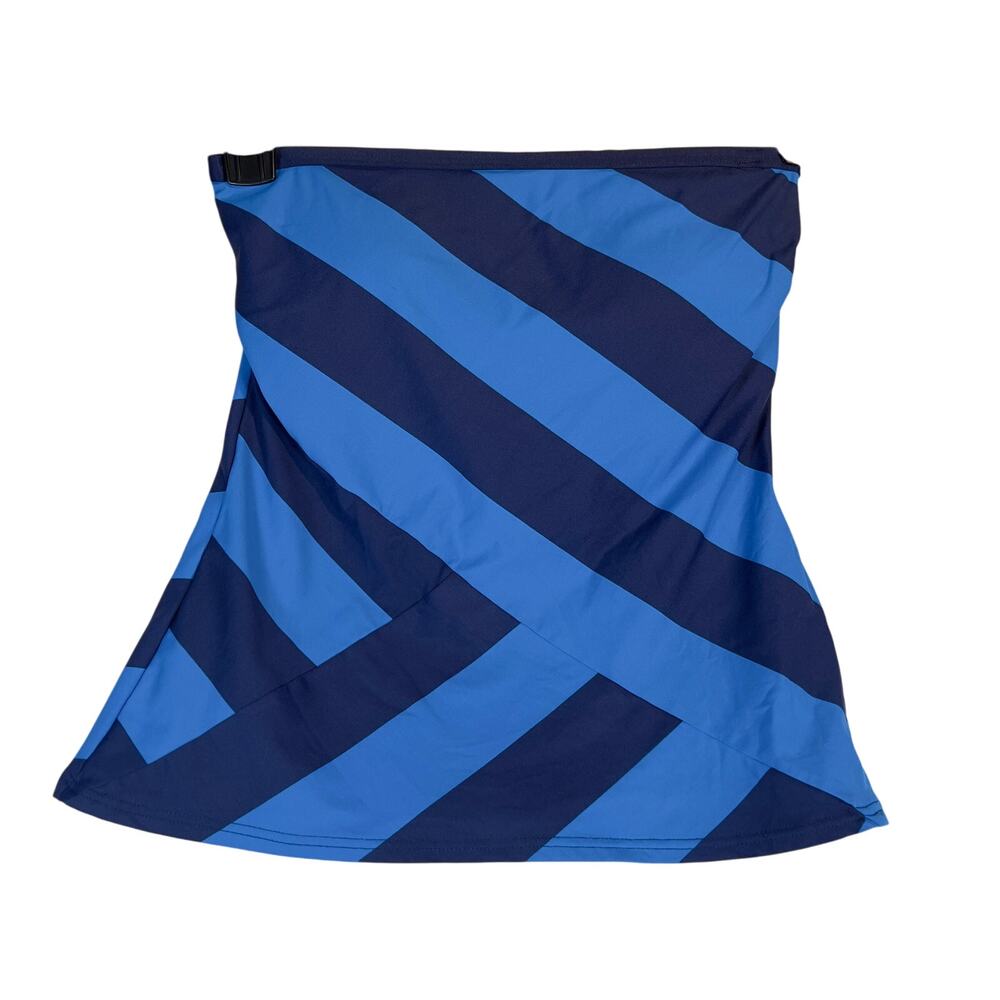 DKNY Donna Karan Swim Top Woman XS Padded Bra Spandex Stretch Bold Geo Stripes - Picture 1 of 15
